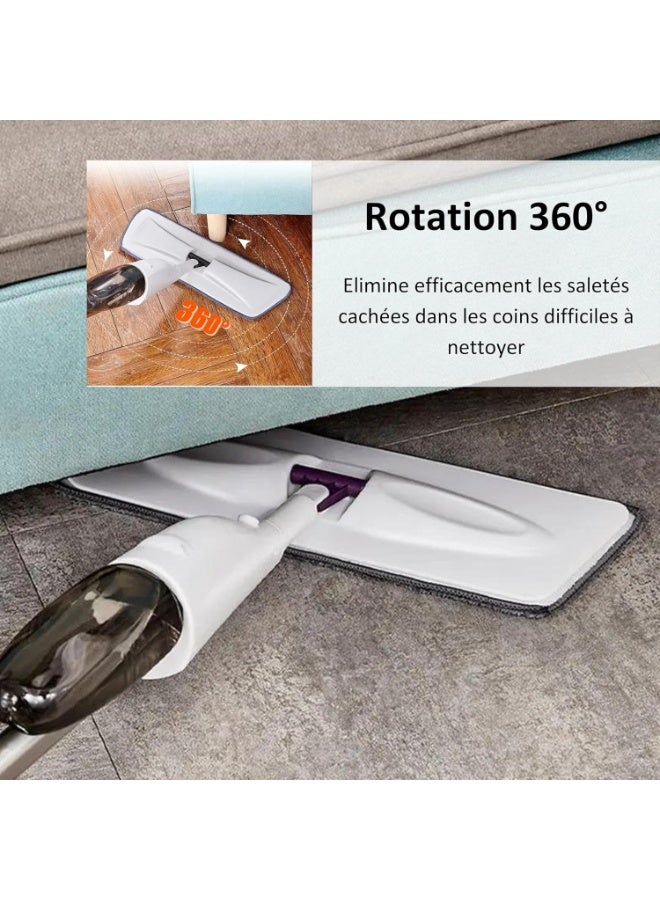 AURORA 360-degree angled spray mop for dry and wet floor cleaning, refillable bottle for kitchen parquet) - Image 3